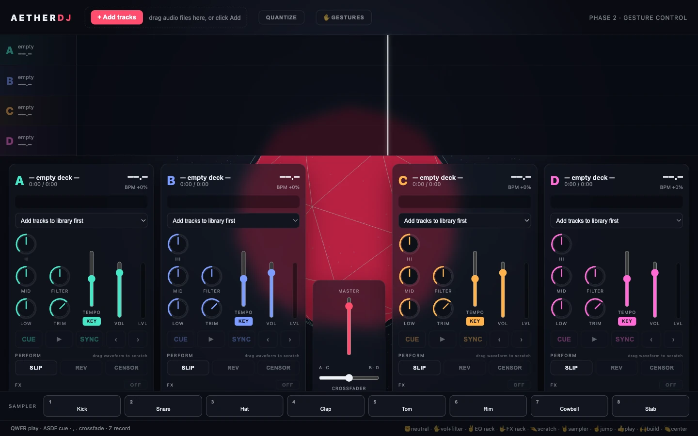 AETHER DJ — Gesture-Controlled DJ