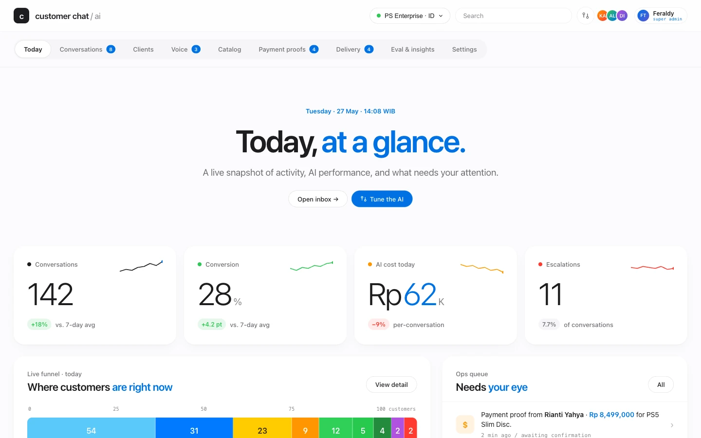 SYA — Multi-Tenant AI Customer Service